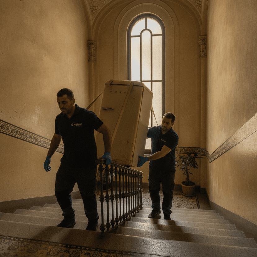 Retirada de una nevera a domicilio en Barcelona